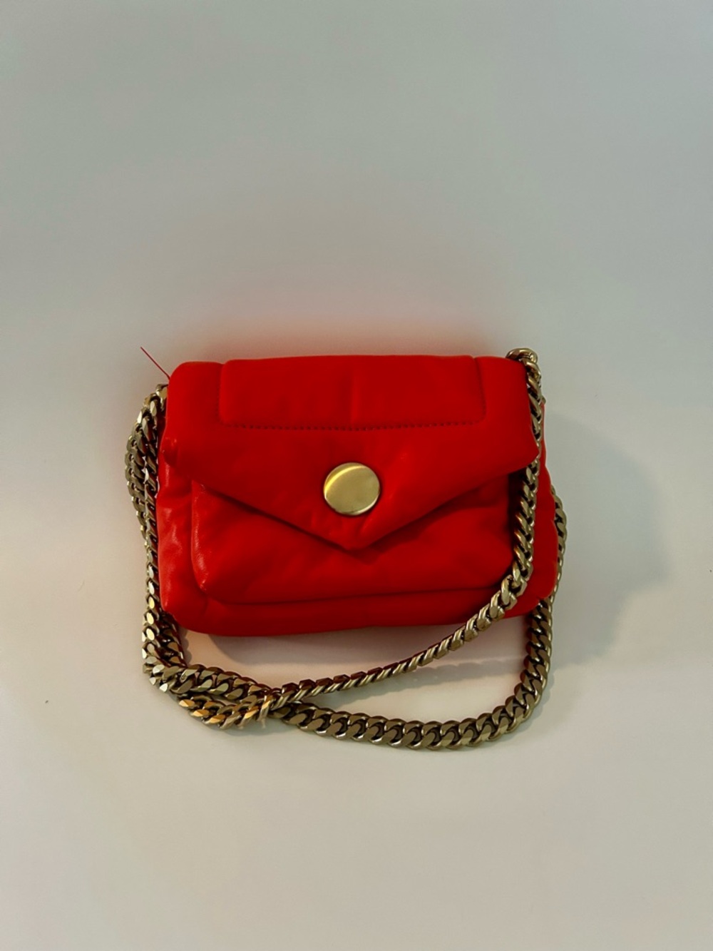 Proenza Schouler Red Quilted Crossbody with Gold Chain